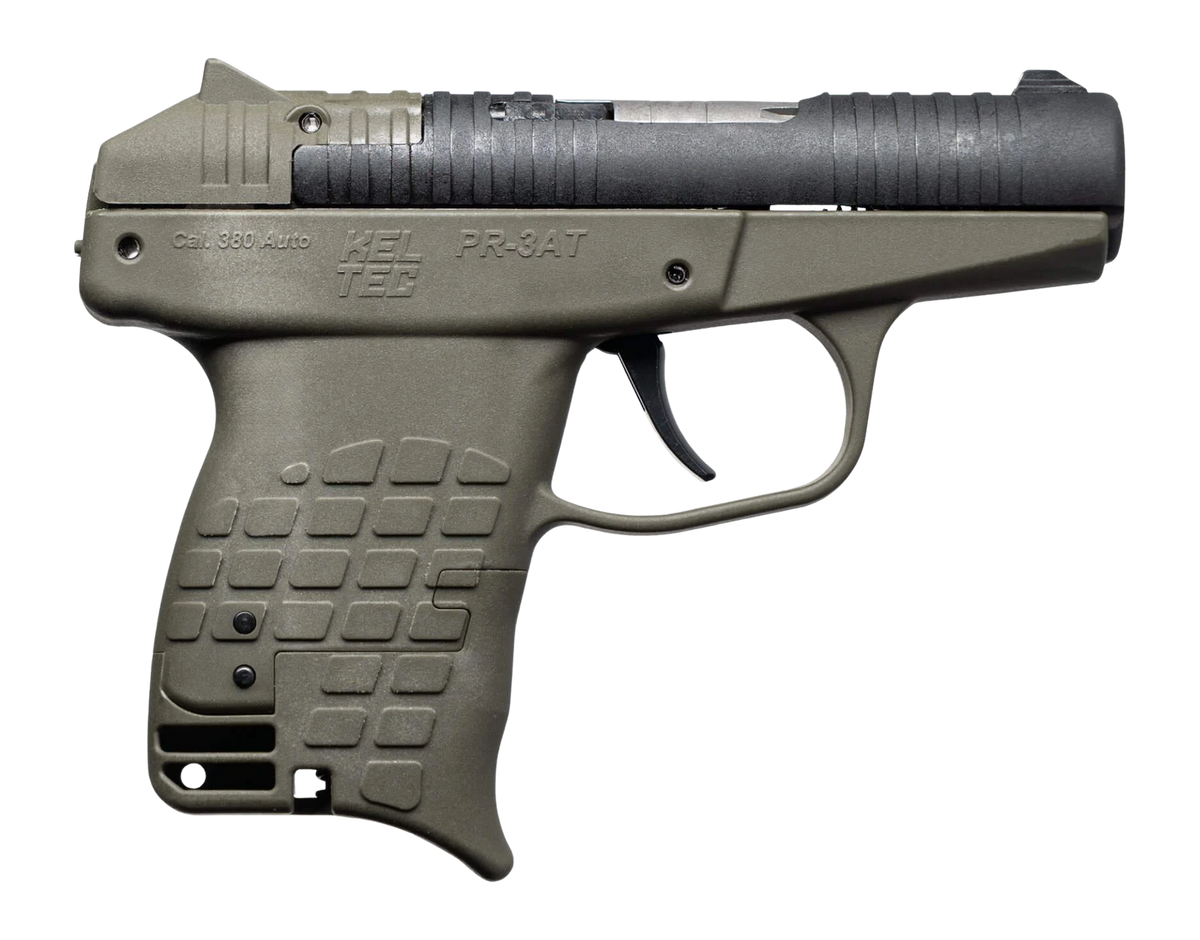 Kel-Tec PR-3AT 380 ACP 2.85" 13+1 Semi-Auto Pistol - Green Polymer Frame