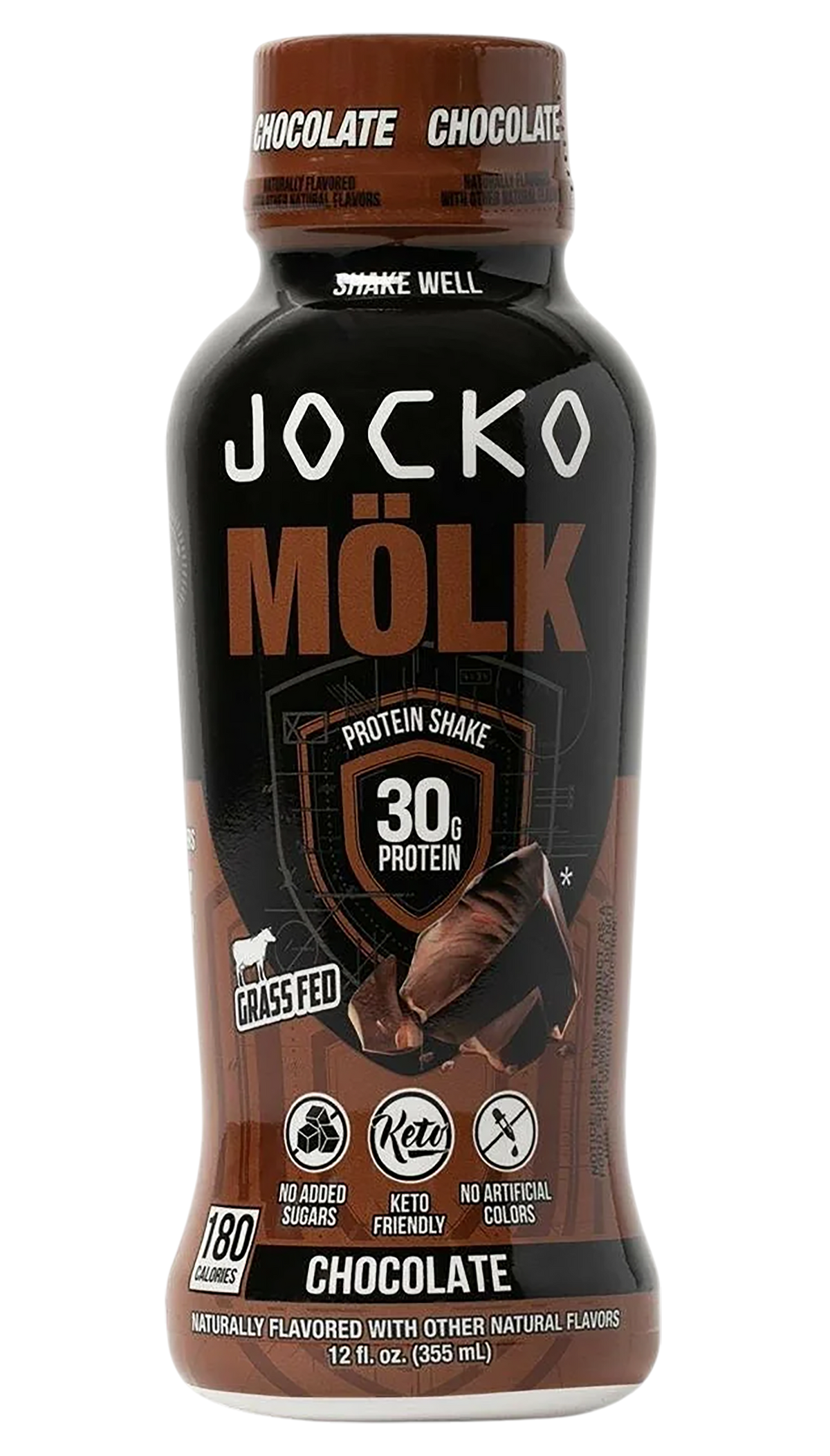 Jocko Fuel Molk Chocolate Protein Shake 12oz 12-Pack