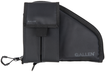Allen 78-7 Pistol Case with Mag Pouch Black Nylon - Fits Compact Handguns