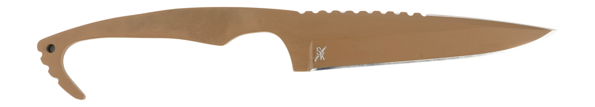 Stroup Knives MK2S Slim Fixed Blade 4" 1095 High Carbon Drop Point - Cerakote Black / FDE G10 Handle