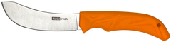 AccuSharp 732C Butcher 4" Fixed Blade Stainless Steel Plain Edge - Blaze Orange Rubber Handle