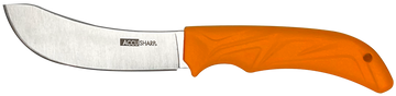 AccuSharp 732C Butcher 4" Fixed Blade Stainless Steel Plain Edge - Blaze Orange Rubber Handle