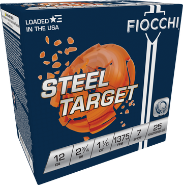 Fiocchi Steel Target 12 Gauge 2.75 in 1 1/8 oz 7 Shot 25 Rd - Box or Case