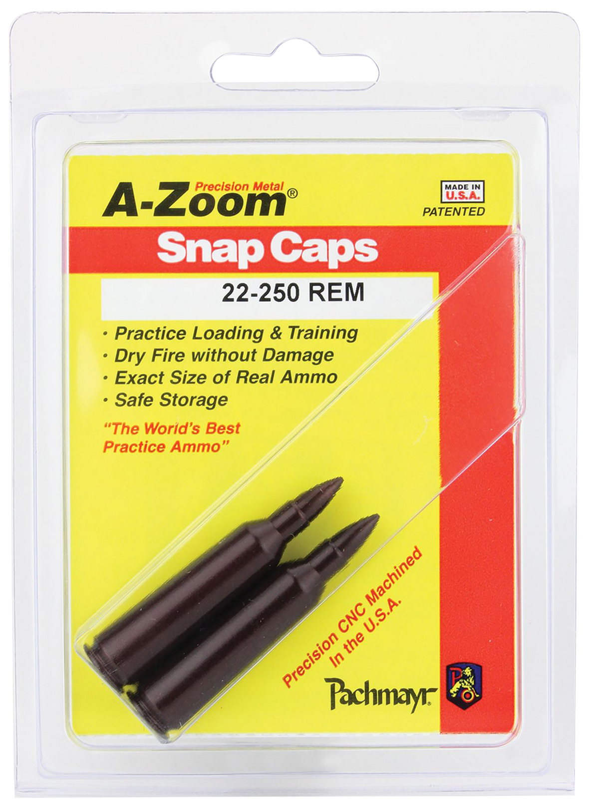 A-Zoom 12254 Rifle Snap Cap 22-250 Rem 2-Pack