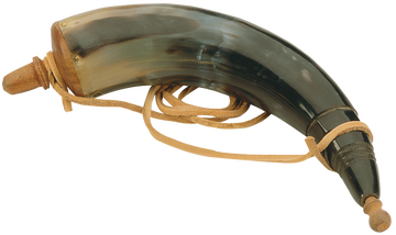 Traditions A1252 Authentic Powder Horn with Sling and Wood Cap
