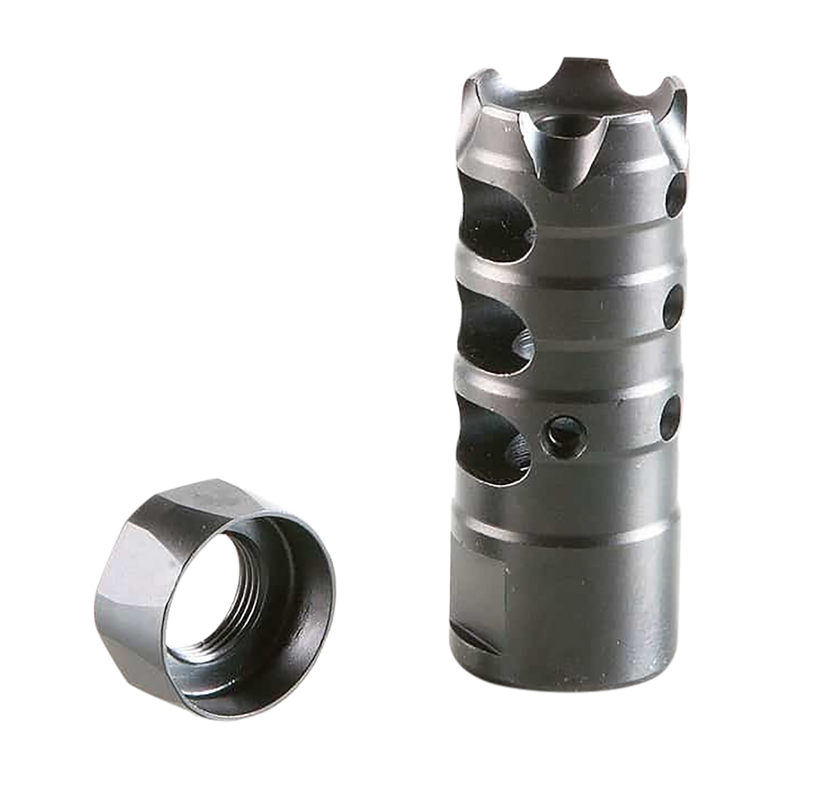 Patriot Ordnance Factory 00309 Triple Port Muzzle Brake 5/8x24 308 Win / 7.62x51mm NATO Black Nitride