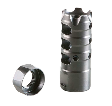 Patriot Ordnance Factory 00309 Triple Port Muzzle Brake 5/8x24 308 Win / 7.62x51mm NATO Black Nitride