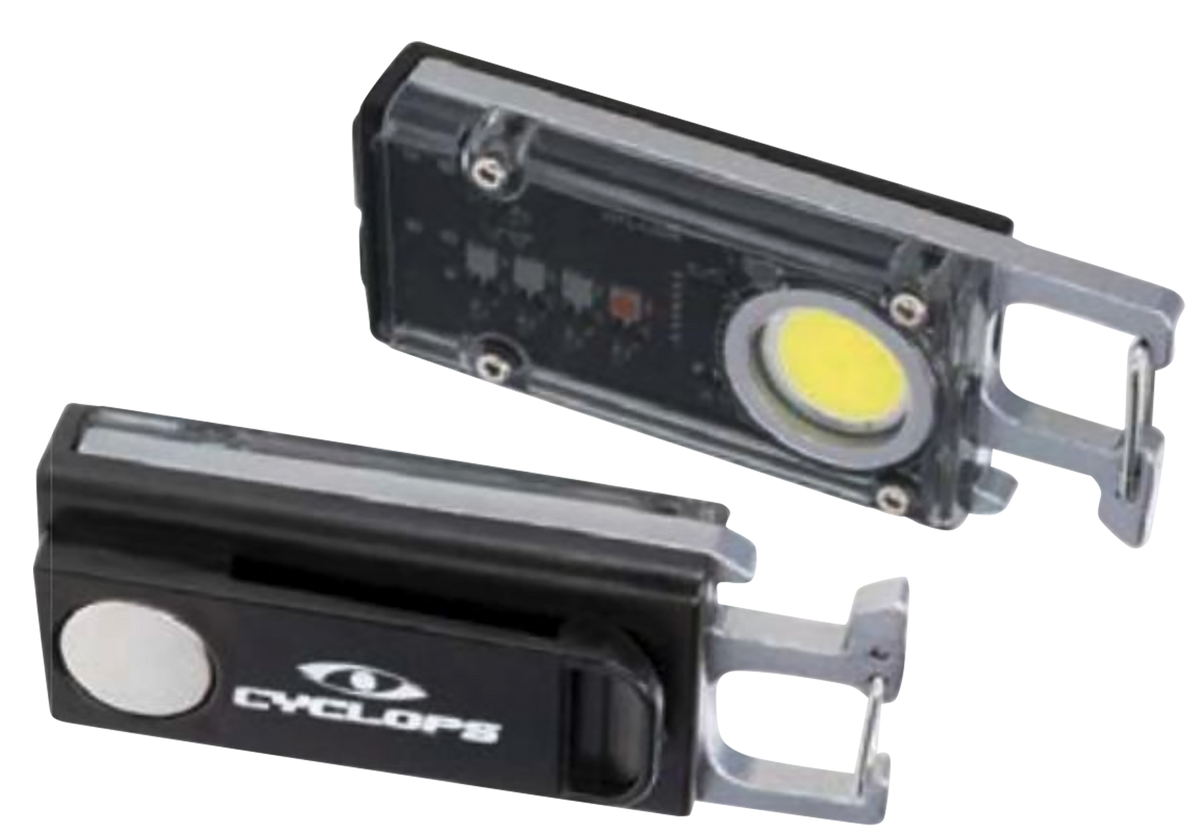 Cyclops Flash Clip 300 Lumen SMT LED Rechargeable Polymer Flashlight - Black