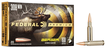 Federal Premium 308 Win 168 gr Berger Hybrid Hunter - Box or Case