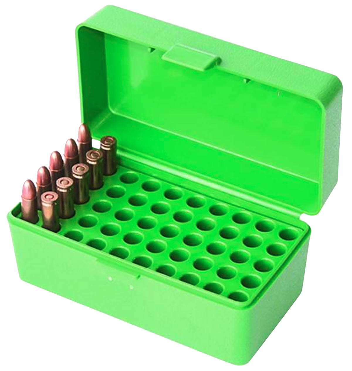 MTM Case-Gard 22-HORN-10 Ammo Box 50-Rd Flip-Top 22 Hornet Green