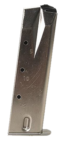 Mec-Gar MGRP8515N Ruger P85/89/93/94/95 9mm Luger 15rd Nickel Detachable Magazine