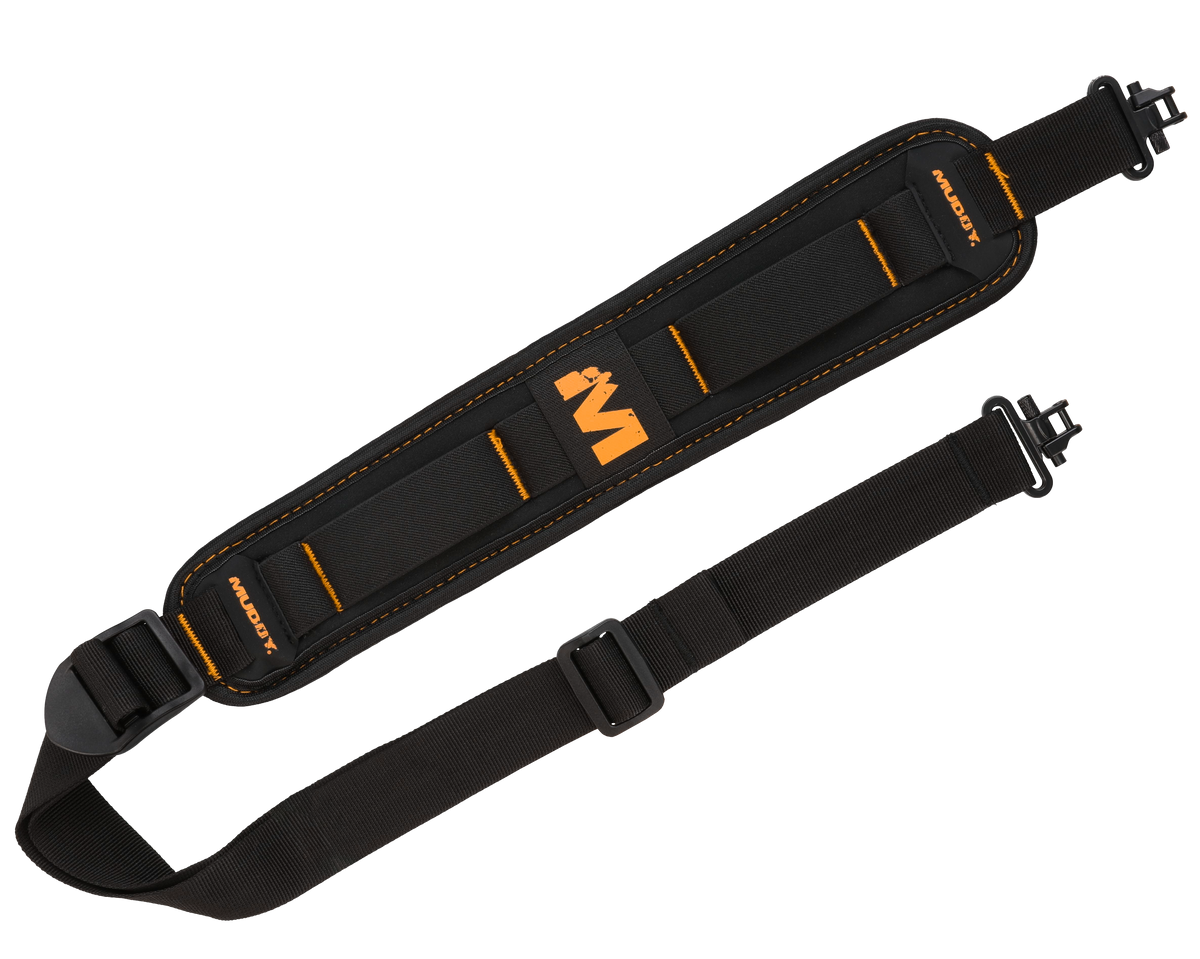 Muddy Overlander Flexible Sling Black Neoprene Adjustable Padded w/ QD Swivels
