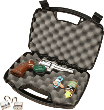 MTM Case-Gard 80740 Single Handgun Case Up to 6" Barrel Black Polypropylene
