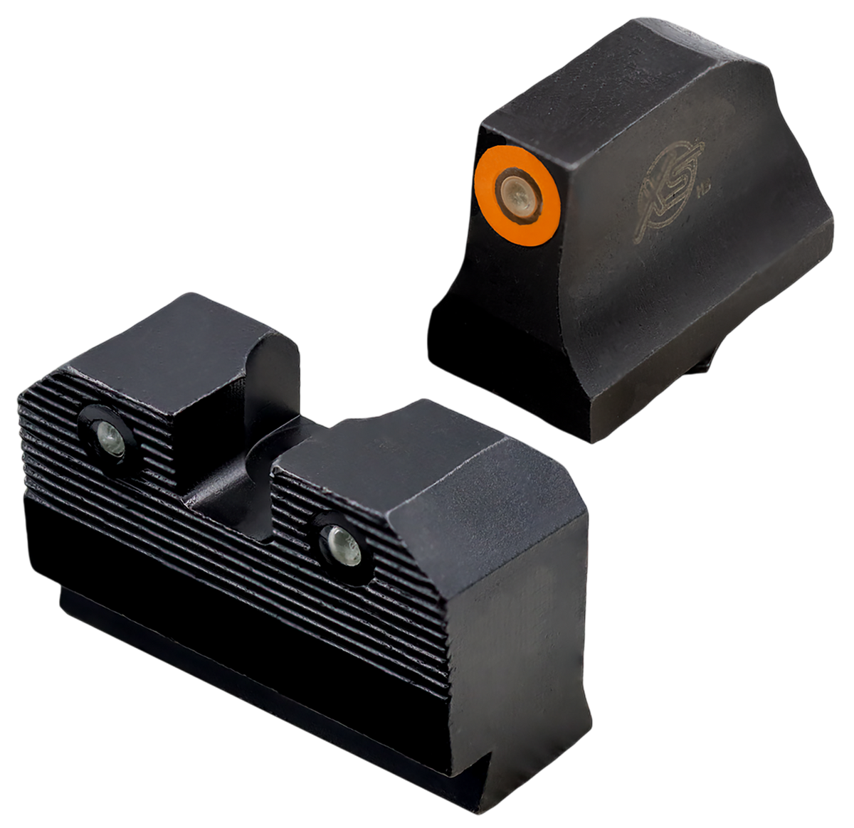 XS Sights R3D 2.0 Night Sights for Glock - Suppressor Height - Orange Tritium Front / Black Oxide Frame