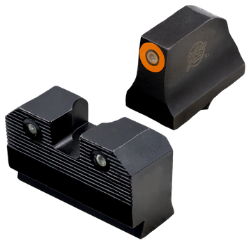 XS Sights R3D 2.0 Night Sights for Glock - Suppressor Height - Orange Tritium Front / Black Oxide Frame