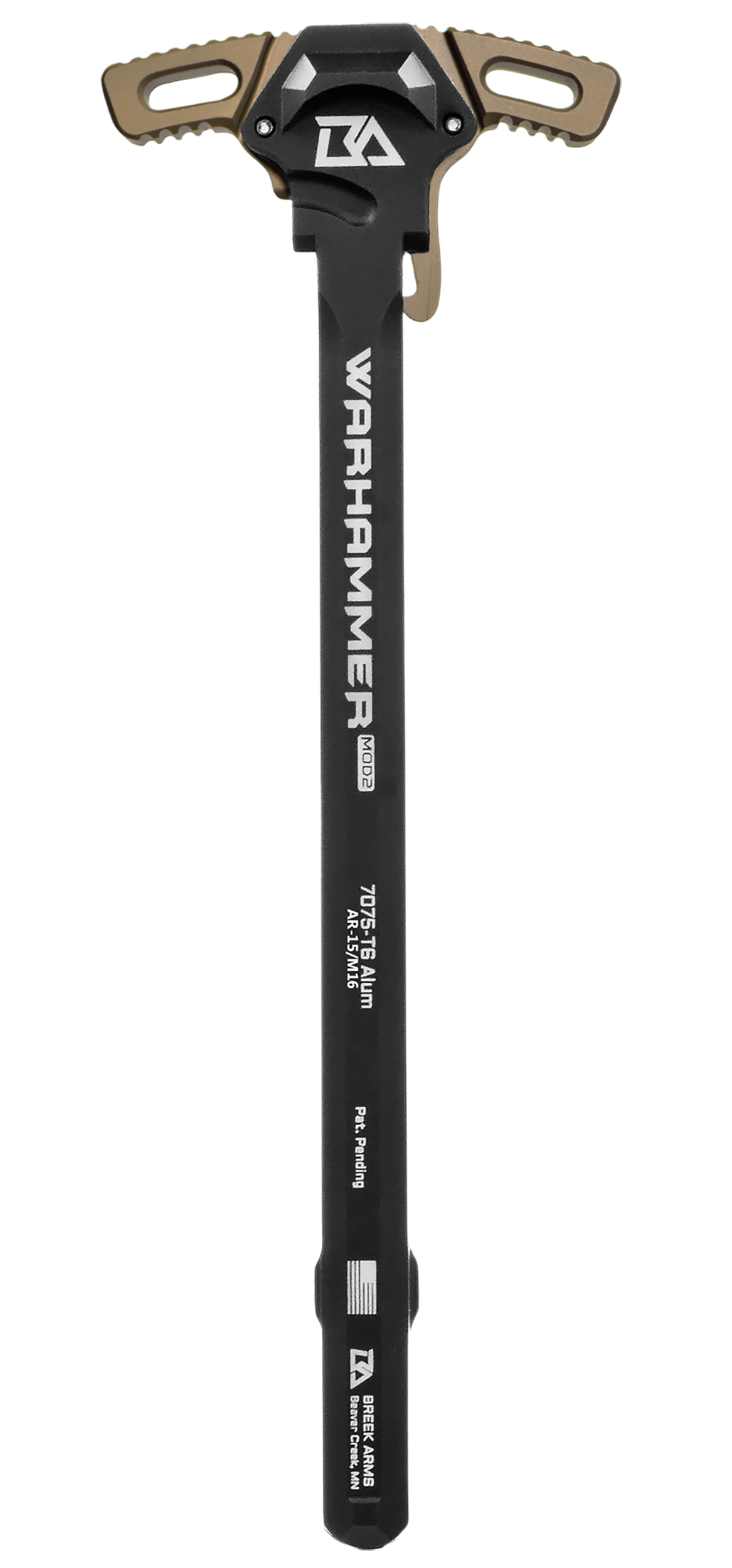 Breek Arms Warhammer Mod2 AR-15/M16 7075-T6 Ambidextrous Charging Handle - FDE