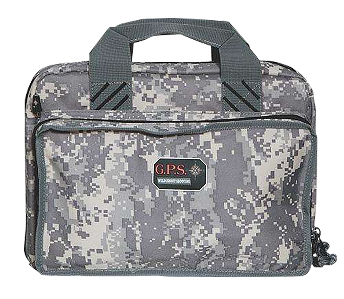 G*Outdoors GPS Quad Pistol Range Bag Fall Digital Camo Nylon - Holds 4 Handguns