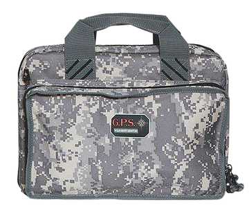G*Outdoors GPS Quad Pistol Range Bag Fall Digital Camo Nylon - Holds 4 Handguns
