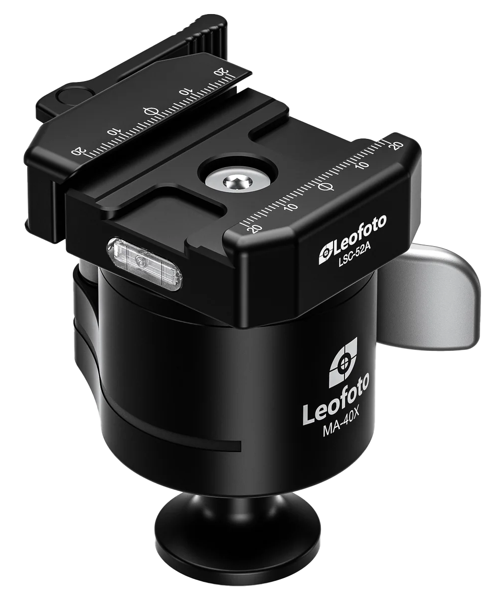 Leofoto USA MA-40X 40mm Lever-Release Rapid Lock Ball Head Black