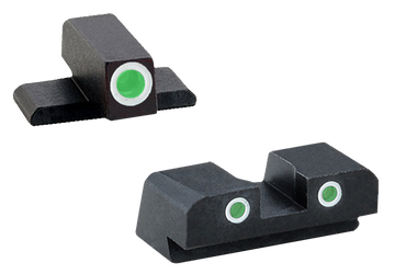 Ameriglo XD191 Classic Tritium Sight Set for Springfield Armory XD - Green Tritium White Outline