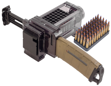 Caldwell 397488 AR-15 Magazine Charger .223/5.56 NATO/.300 BLK/.204 Ruger 50-Rd Smoke Polycarbonate