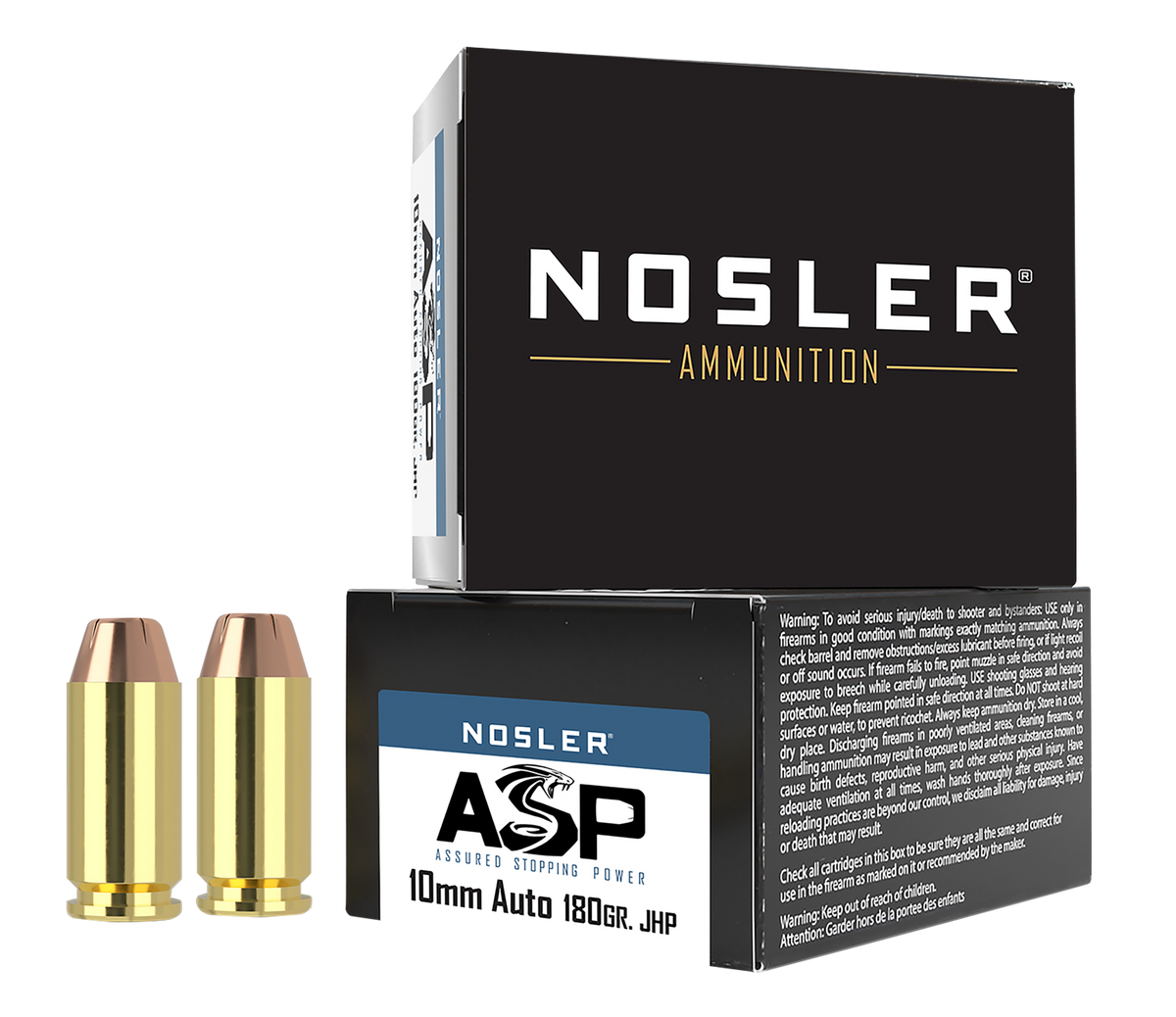 Nosler Assured Stopping Power 10mm Auto 180gr JHP - Box or Case