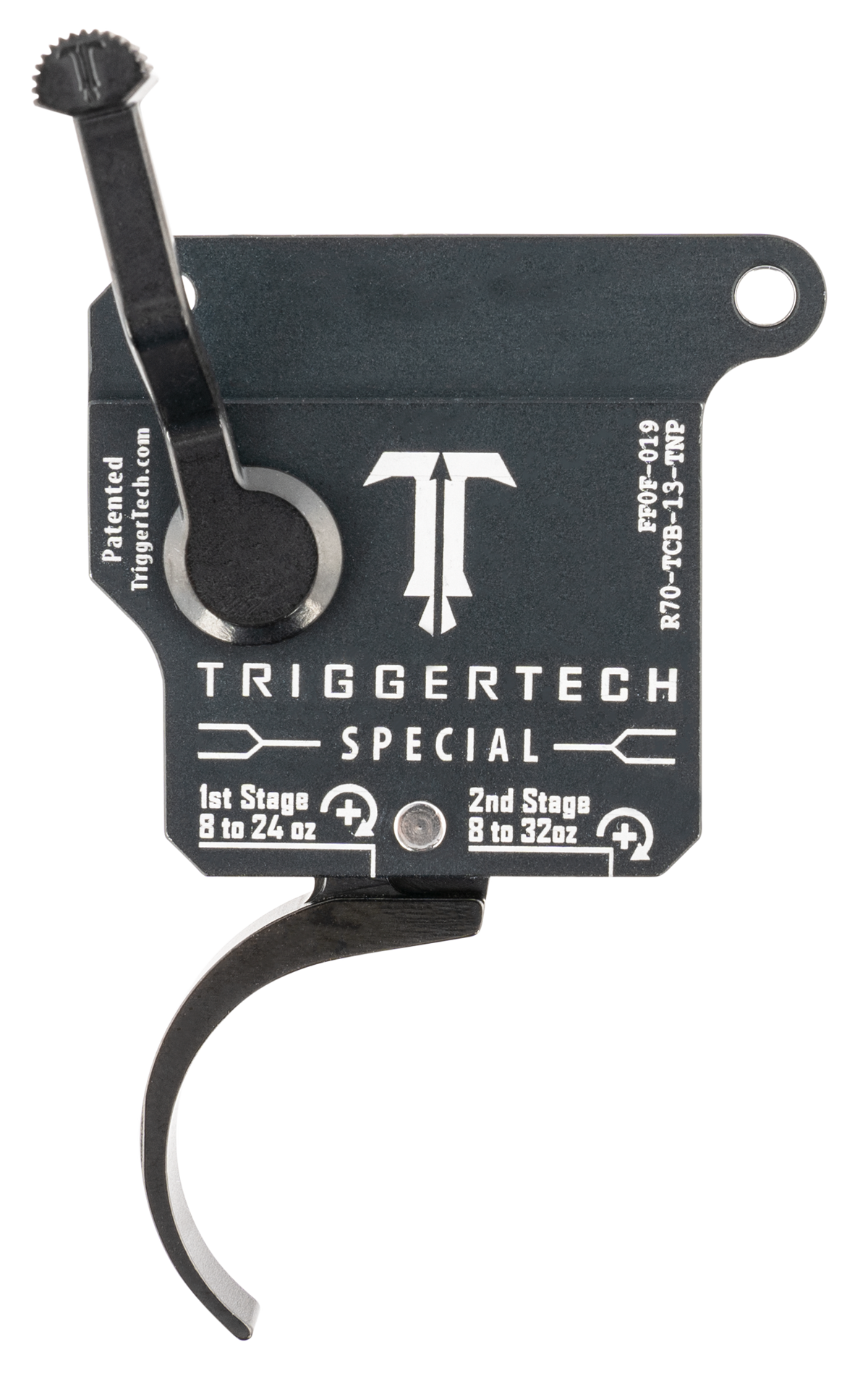 TriggerTech Special Two-Stage Pro Curved Trigger - 1-3.50 lbs Matte Gray/Black - Remington 700 Right Hand
