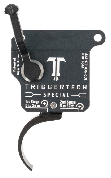 TriggerTech Special Two-Stage Pro Curved Trigger - 1-3.50 lbs Matte Gray/Black - Remington 700 Right Hand
