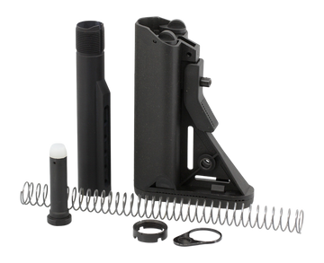 JE Machine Tech AR-15/AR-10 Mil-Spec SOPMOD Buttstock & Buffer Tube Combo - Black