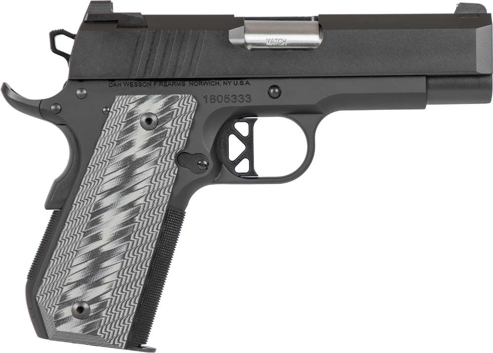 Dan Wesson ECP 45 ACP 4" 8+1 SAO Pistol - Black Duty Bobtail