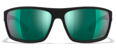Wiley X Peak CAPTIVATE Polarized Green Mirror Lens Matte Black Frame Safety Glasses