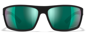 Wiley X Peak CAPTIVATE Polarized Green Mirror Lens Matte Black Frame Safety Glasses
