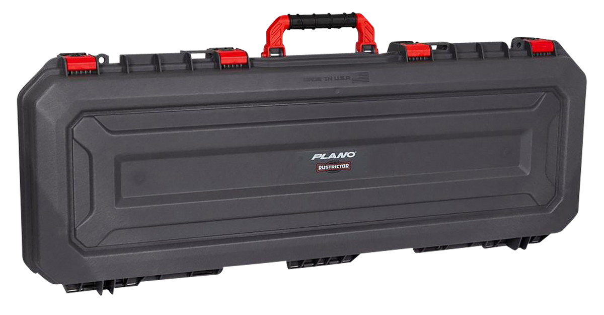 Plano All Weather 2 Rustrictor Technology 42" Rifle Case Gray/Red - Dri-Loc Seal & Lockable Latches