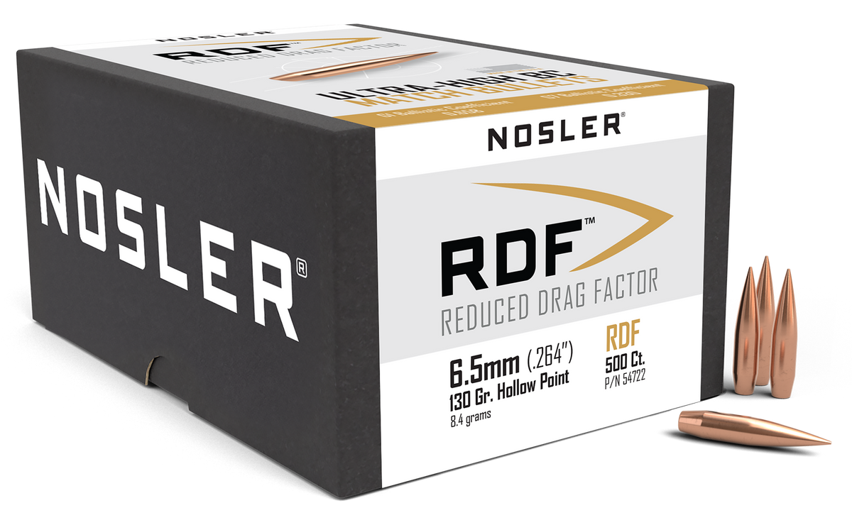 Nosler RDF Match 6.5 Creedmoor 130gr HPBT Reloading Bullets 500/Box