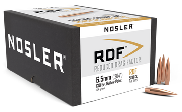Nosler RDF Match 6.5 Creedmoor 130gr HPBT Reloading Bullets 500/Box
