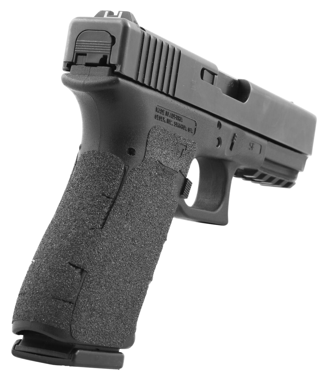 Talon Grips 380G Adhesive Grip for Glock 17/19X/22/24/31/34/35/37/45/47 Gen5 - Medium Backstrap - Black Granulate