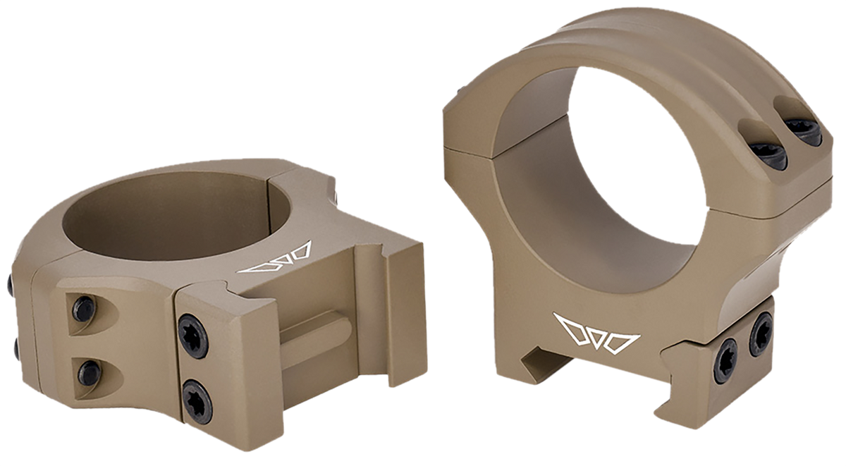 Warne HyperLite 1" Low Dark Earth Cerakote Scope Rings - Picatinny/Weaver/Maxima