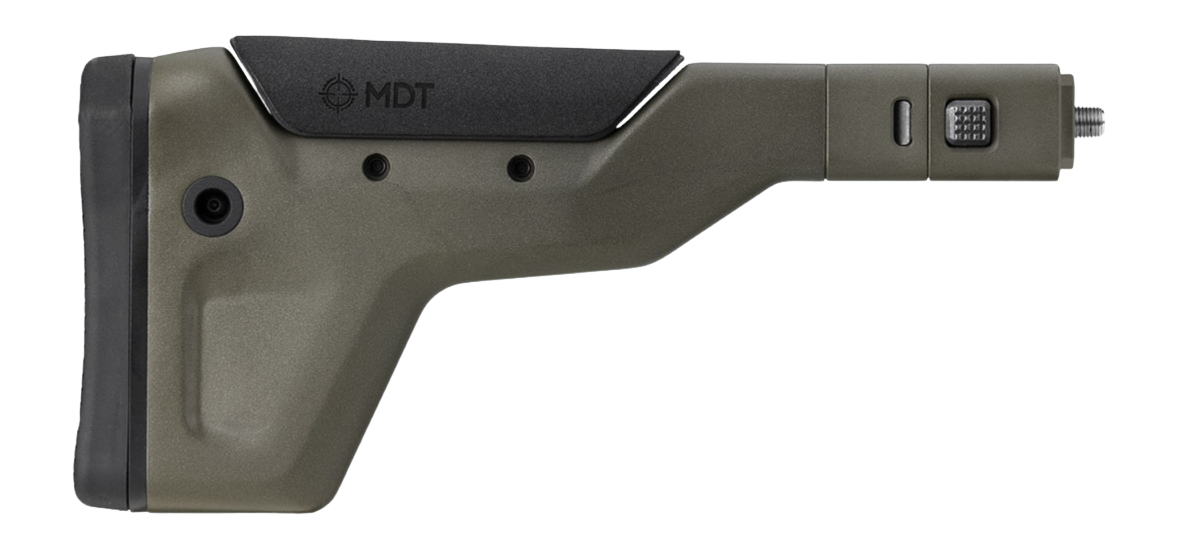 MDT Sporting Goods HNT Carbon Fiber Folding Buttstock - Cobalt Green