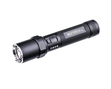 Nextorch P8 1600 Lumen 252m Beam USB-C Rechargeable Tactical Flashlight - Black
