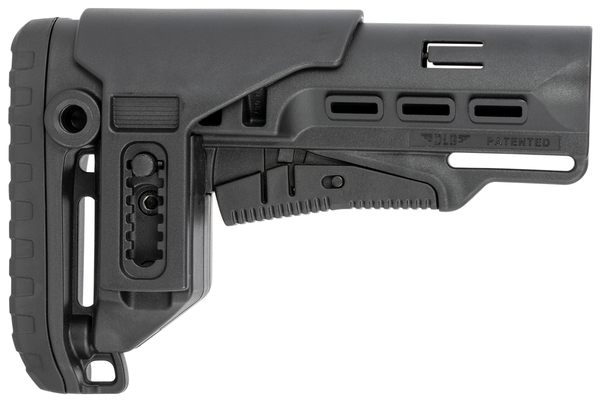 NcStar Tactical PCP42 Mil-Spec AR-15 Collapsible Stock w/Adjustable Cheekpiece - Black Synthetic