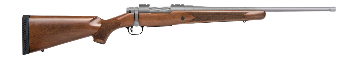 Mossberg Patriot 400 Legend 20" 4+1 Bolt-Action Rifle - Threaded Barrel, Stainless Cerakote, Walnut