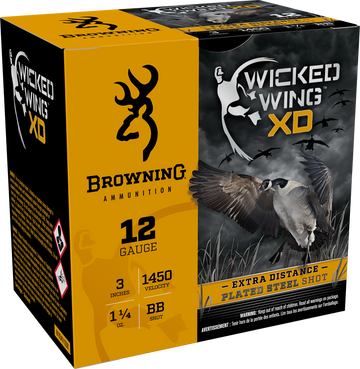 Browning Ammo Wicked Wing XD 12 Gauge 3" 1-1/4 oz BB Shot 1450 fps - Box or Case