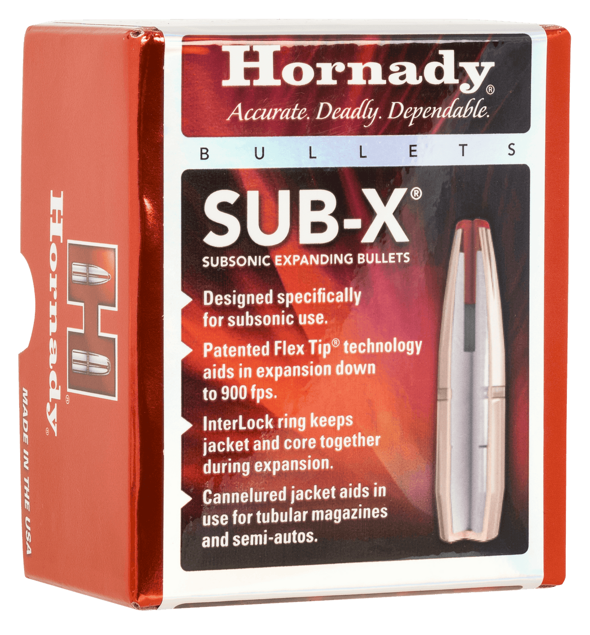 Hornady Sub-X 7.62x39mm 255 gr Rifle Reloading Bullets - 100/Box