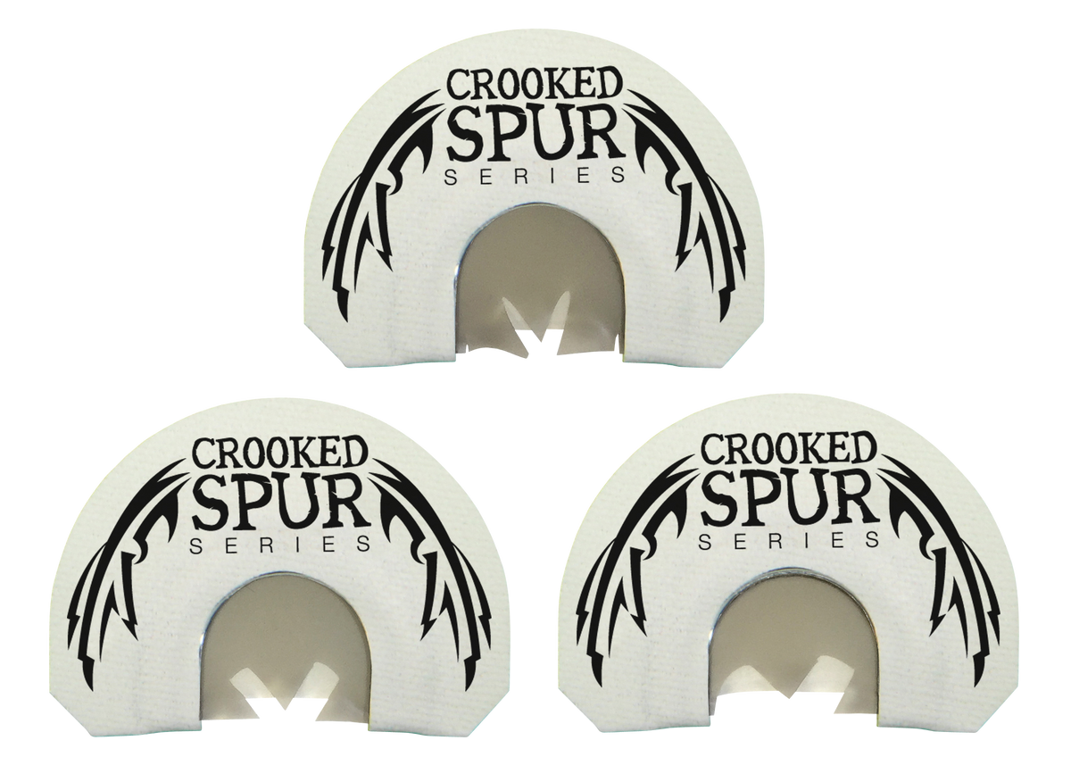 Foxpro Crooked Spur Ghost Spur Combo Diaphragm Turkey Call - Triple Prophylactic Reeds