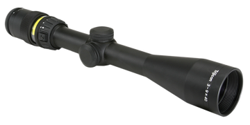Trijicon AccuPoint 3-9x40mm 1" Tube Illuminated Amber Triangle Post Riflescope - Black Hardcoat Anodized