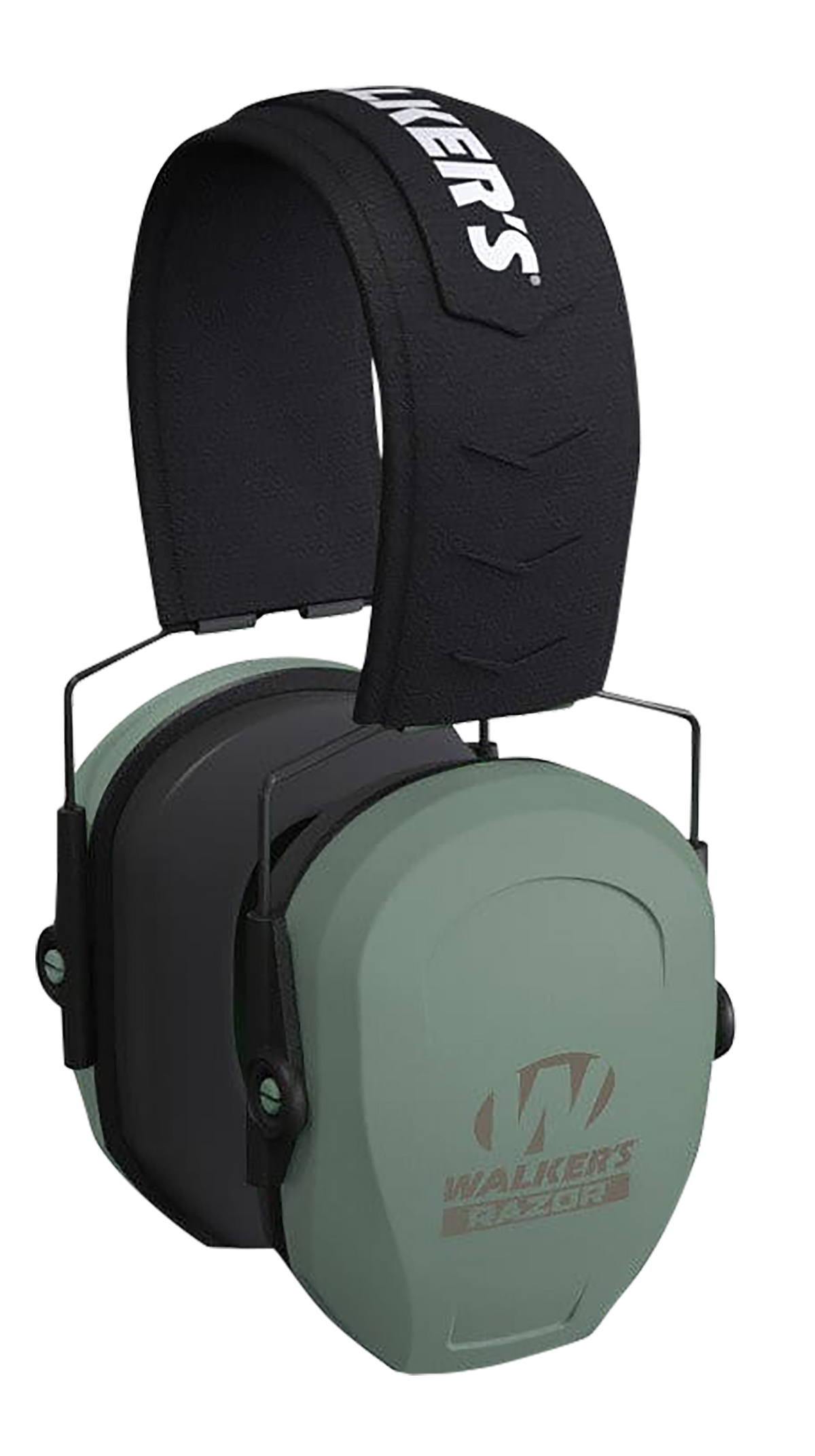 Walkers Game Ear Razor Slim Passive Muff 27 dB Over the Head Sage Green/Black Polymer