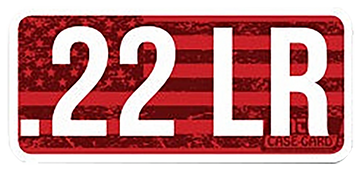 MTM Case-Gard CL22LR Ammo Caliber Labels .22 LR Red/White 8-Pack