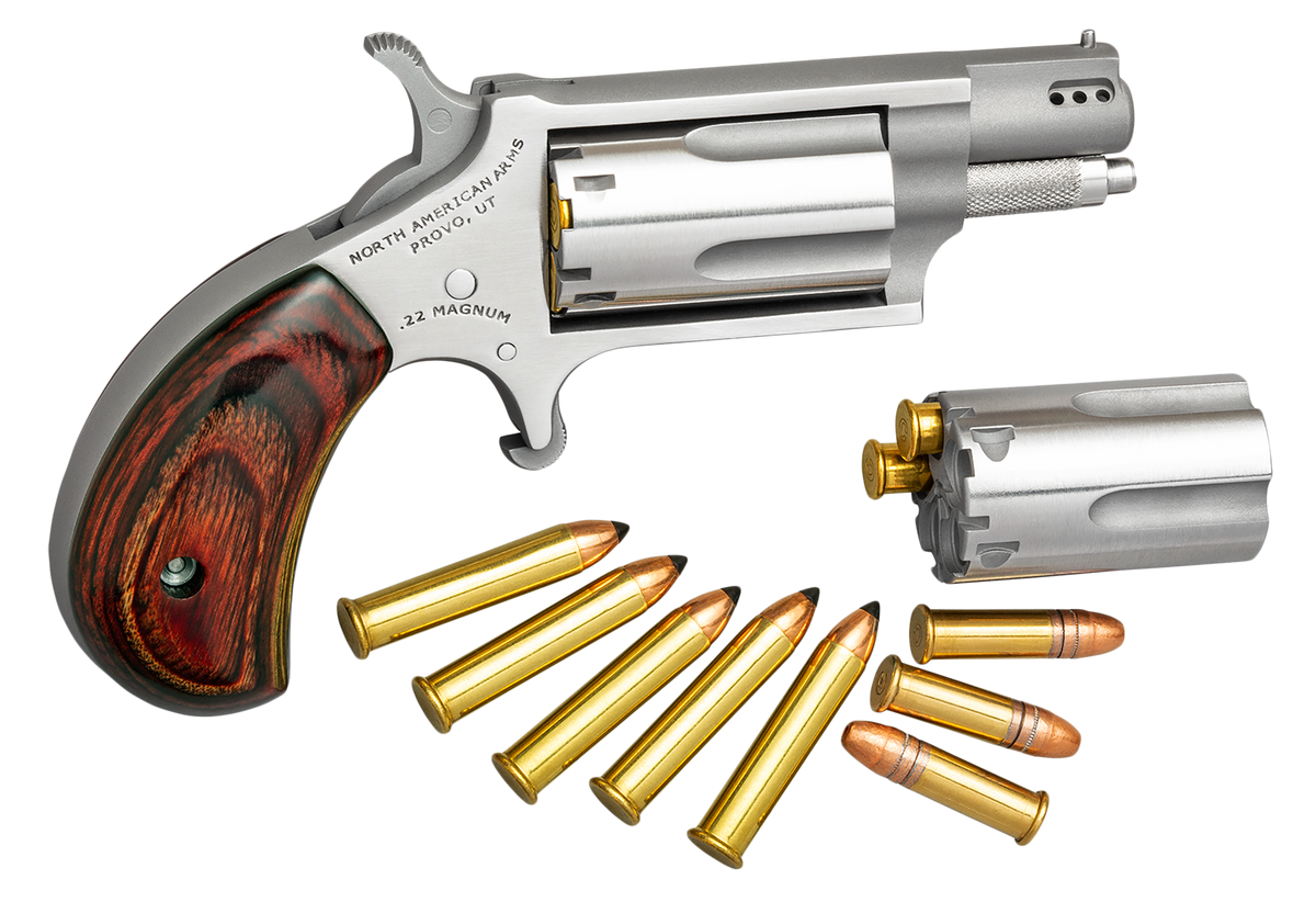 NAA Mini-Revolver Combo 22 LR/22 WMR 1.63" 5-Shot SAO Ported Stainless