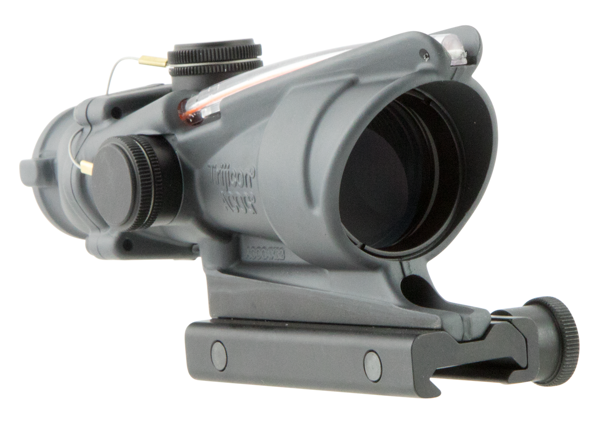 Trijicon 100308 ACOG 4x 32mm Illuminated Red Chevron .223/5.56 BDC Riflescope - Sniper Gray