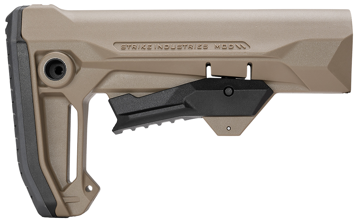 Strike Industries MOD2 Rifle Stock FDE Polymer - Mil-Spec AR-15/AR-10
